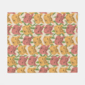 Couverture Polaire Cheetah Jungle Plante verdure Coral vert (Devant (Horizontal))