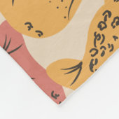 Couverture Polaire Cheetah Jungle Plante verdure Coral vert (Coin)