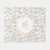 Couverture Polaire Cheetah Neutre Classé Imprimer & Lettre Initiale (Devant (Horizontal))