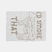 Couverture Polaire chef boucher cuisiner barbecue fumée que boeuf de (Devant (Horizontal))