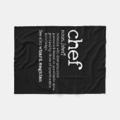 Couverture Polaire Chef Definition - Funny Dictionary Cooking Gift Ta (Devant (Horizontal))