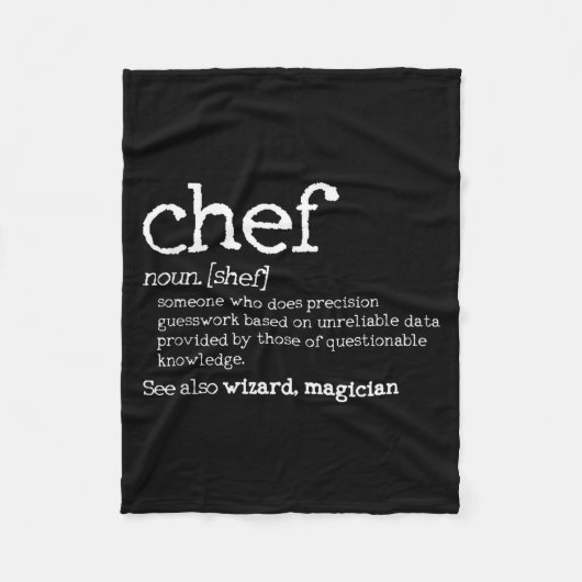 Couverture Polaire Chef Definition - Funny Dictionary Cooking Gift Ta (Devant)