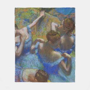 Couverture Polaire Chef-d'œuvre d'art fin pastel Danseuses bleues de 