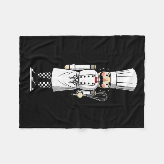 Couverture Polaire Chef Nutcracker Cook Hat Xmas  (Devant (Horizontal))