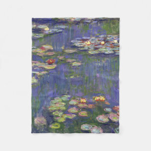 Couverture Polaire Chefs-d'œuvre de peinture de Nymphéas de Monet