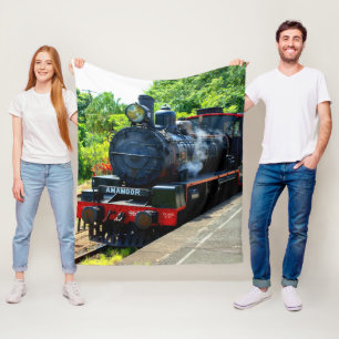 Couverture Polaire Chemin de fer du moteur à vapeur à la gare
