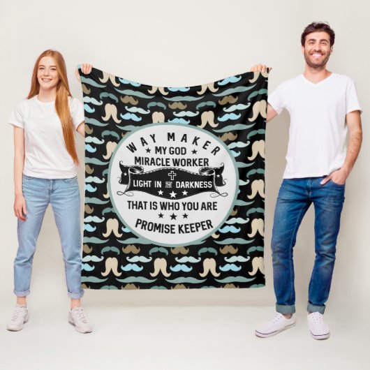 Couverture Polaire Chemin Maker Miracle Worker|Mustache Christian (En situation)