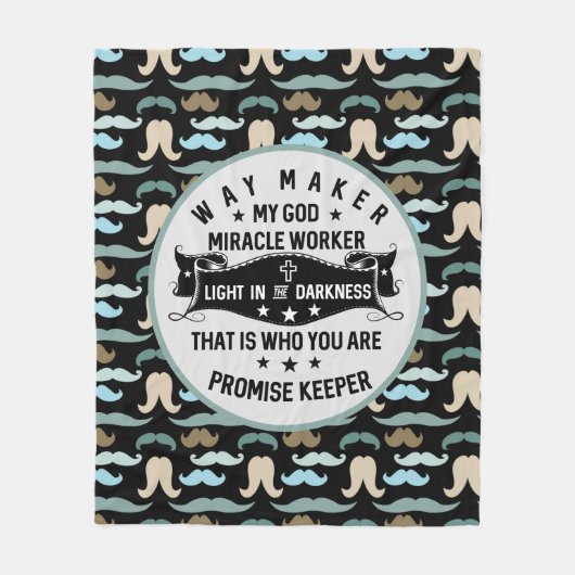 Couverture Polaire Chemin Maker Miracle Worker|Mustache Christian (Devant)