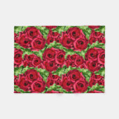 Couverture Polaire Chemin Rouge Roses Fleur Garland (Devant (Horizontal))