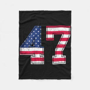 Couverture Polaire Chemise 47 Anniversaire Usa Drapeau Équipe Sportiv