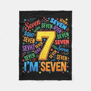 Couverture Polaire Chemise 7e anniversaire garçon 7 ans sept 7 ans fi
