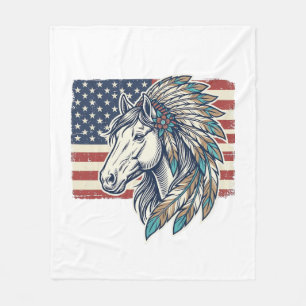Couverture Polaire Chemise à manches courtes de conception de cheval