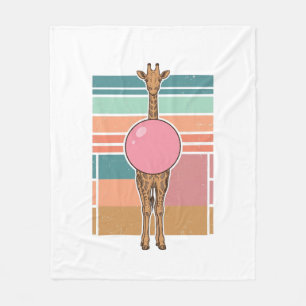 Couverture Polaire Chemise à motif de girafe vintage avec gravure de