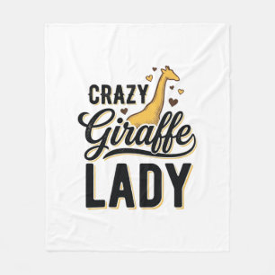 Couverture Polaire Chemise à motif de gravure vintage Crazy Giraffe L