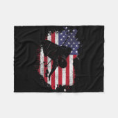 Couverture Polaire Chemise billard - Drapeau américain Billiard Playe (Devant (Horizontal))