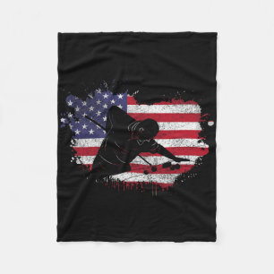 Couverture Polaire Chemise billard - Drapeau américain Billiard Playe