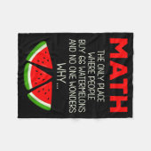 Couverture Polaire Chemise Blague de calcul de pastèque maths Profess (Devant (Horizontal))