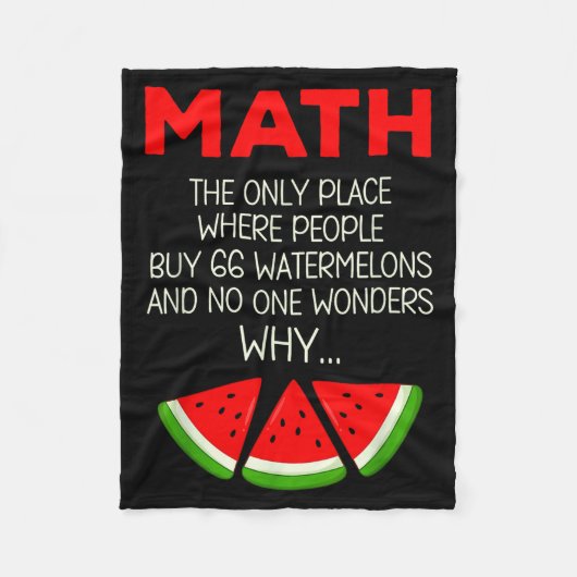 Couverture Polaire Chemise Blague de calcul de pastèque maths Profess (Devant)