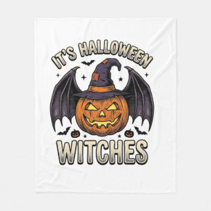 Couverture Polaire Chemise Chauve-Souris Vintage Citrouille Sorcière