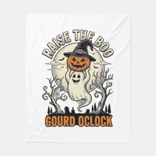 Couverture Polaire Chemise Citrouille Fantôme Gravure Halloween Vinta