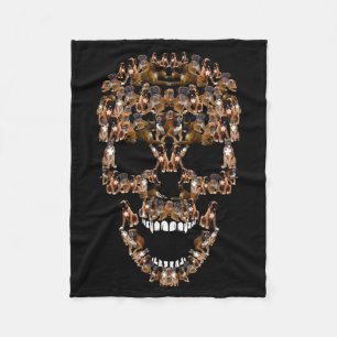 Couverture Polaire Chemise crâne de chien Boxer Costume Halloween Amo