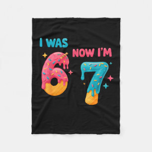 Couverture Polaire Chemise d'anniversaire de 7 ans J'étais 6 maintena