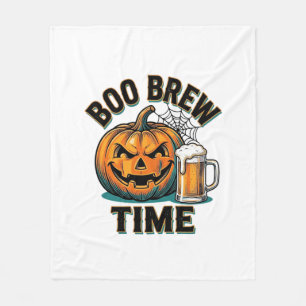 Couverture Polaire Chemise de bière Halloween Vintage Pumpkin Party T