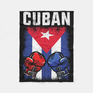 Couverture Polaire Chemise De Boxe Cuba Avec Gants Et Drapeau Cubain