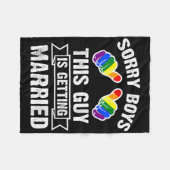 Couverture Polaire Chemise de célibataire Fête LGBT Fierté Gay Marié  (Devant (Horizontal))