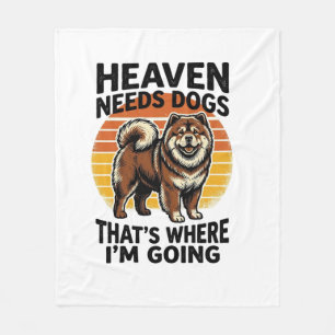 Couverture Polaire Chemise de chien Chow Chow Heaven Hommage Vintage