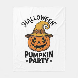 Couverture Polaire Chemise de citrouille d'Halloween Chapeau de sorci