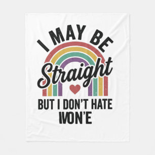 Couverture Polaire Chemise de fierté arc-en-ciel Straight But Kind vi