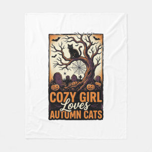 Couverture Polaire Chemise de fille Halloween vintage amoureux de cha