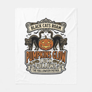 Couverture Polaire Chemise de garde de sécurité Halloween avec chats