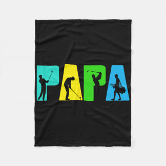 Couverture Polaire Chemise de golfeur Papa rétro. Cadeaux de golf pou