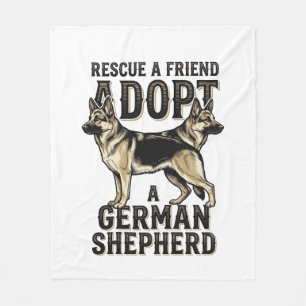 Couverture Polaire Chemise de l'adoption du Berger Allemand Chien de