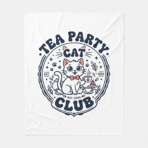 Couverture Polaire Chemise de l'amant de chat de thé Party Art - Chat