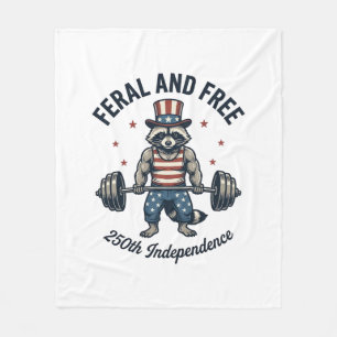 Couverture Polaire Chemise de musculation de Raton Laveur Patriotique