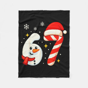 Couverture Polaire Chemise de Noël 6 7 Meme 67 Six Sept Bonhomme de N