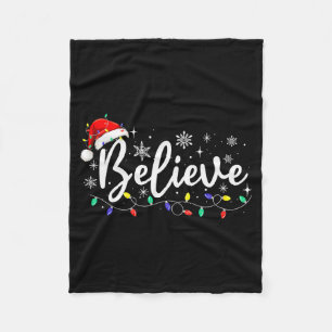 Couverture Polaire Chemise de Noël - Croyez au Père Noël Croyez au Ch