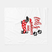 Couverture Polaire Chemise de Noël Dachshund _ Funny Feliz Naughty Do (Devant (Horizontal))