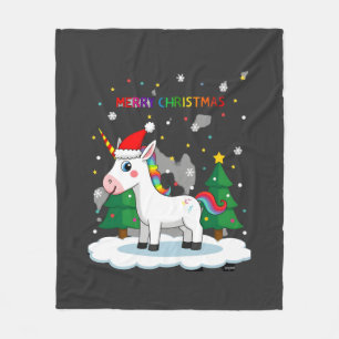 Couverture Polaire Chemise de Noël Licorne Filles Tenue de Noël Chemi