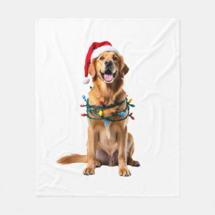 Couverture Polaire Chemise de Noël pour chien, Pyjama Golden retrieve