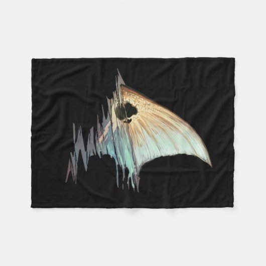 Couverture Polaire Chemise de poisson rouge à tambour rouge à queue d (Devant (Horizontal))