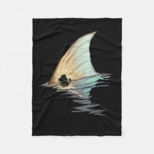 Couverture Polaire Chemise de poisson rouge à tambour rouge à queue d