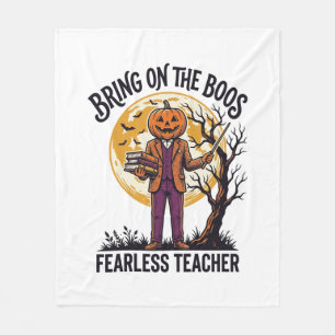 Couverture Polaire Chemise de professeur Halloween Gravure vintage Ci