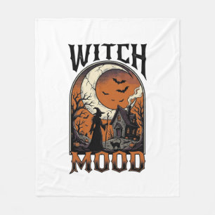 Couverture Polaire Chemise de sorcière d'Halloween, dessin vintage de