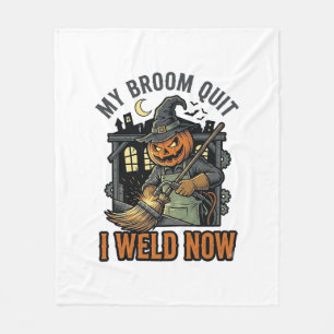 Couverture Polaire Chemise de Soudure Halloween Dessin de Balai de So
