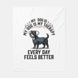 Couverture Polaire Chemise de thérapie canine Cadeau gravé vintage po