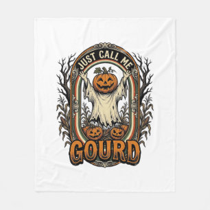 Couverture Polaire Chemise drôle de citrouille Gravure vintage Hallow